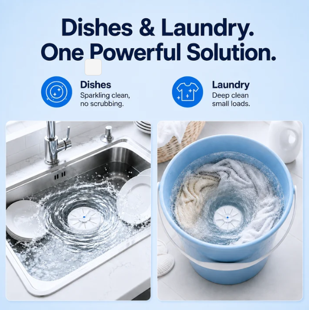 CleanBuddy™ Portable Washer for Dishes & Laundry